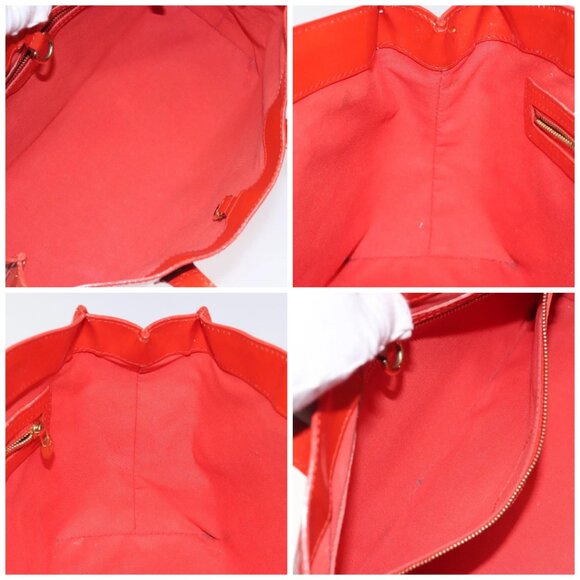 LOUIS VUITTON Vernis Wilshire PM Hand Bag Orenge Sunset - Picture 14 of 15